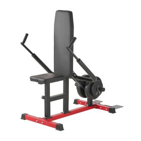 Seated Dip Machine, Tricep Bicep Press Down Machine with Cable Bar, Adjustable Seat, and Backrest, Exercise Equipment for Chest Training