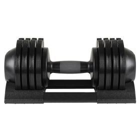 52LBS Adjustable dumbbell steel and plastic(Rubber coated dumbbell)