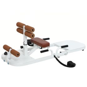 Foldable Sissy Squat Machine, Hip Thrust Machine with Push Up Stand, Multipurpose Glute Workout Equipment, White (Option: White-890x530x190 mm)