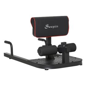 3 in 1 Padded Push Up Sit Up Squat Machine, Home Gym Fitness Equipment, Black (Color: Black)
