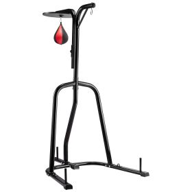 2 in 1 Punching Bag Stand, Steel Heavy Duty Workout Equipment, Adjustable Height Boxing Punching Bag and Speed Bag Stand, Freestanding Sandbag Ra (Type: Punch Bag Stand+Boxing Bag Stand, size: 47 x 58 x 86.6 inches)