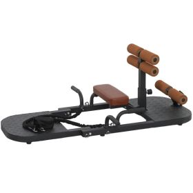 Foldable Sissy Squat Machine, Hip Thrust Machine with Push Up Stand, Multipurpose Glute Workout Equipment, Black (Option: Black-890x530x190 mm)
